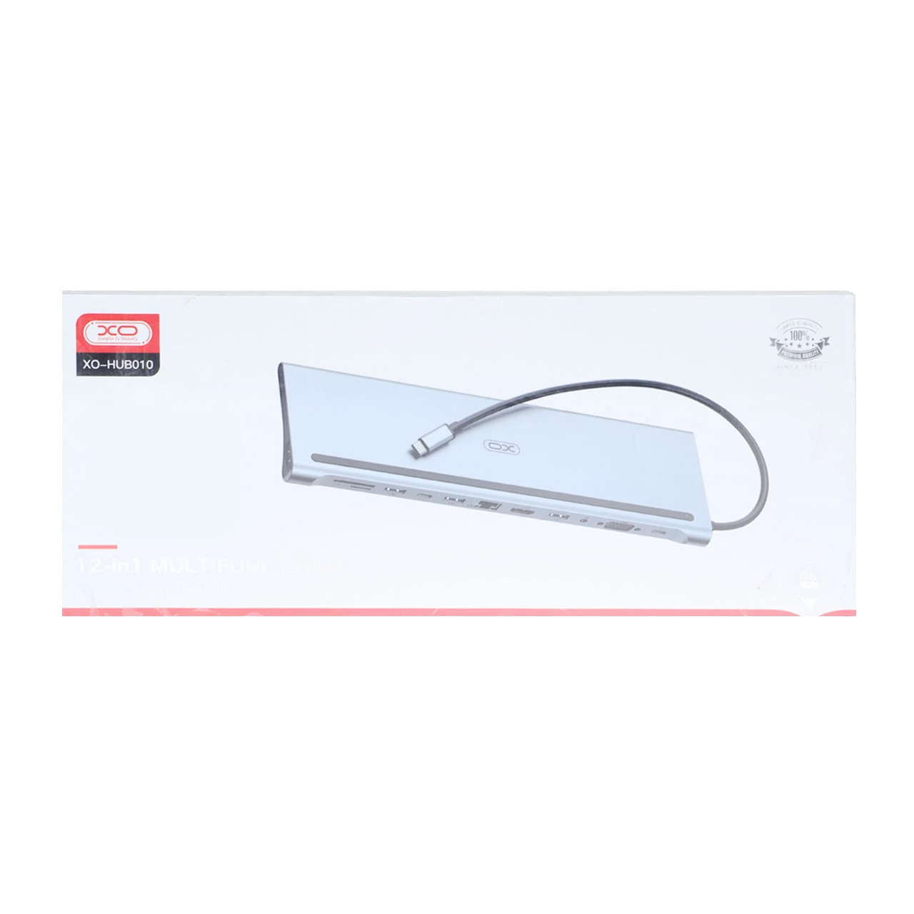 هاب 12 پورت XO Type-C مدل XO-HUB010 - نقره ای
